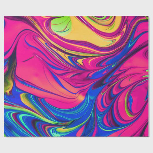 Vibrant Color Aesthetic Pattern Cadeaupapier (Vlak)