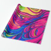 Vibrant Color Aesthetic Pattern Cadeaupapier (Uitgerold)