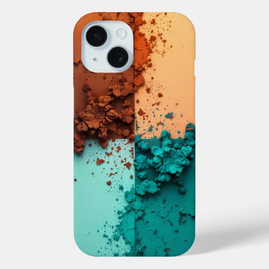 Vibrant Color Block iPhone case (Achterkant)