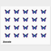 vibrant color butterfly  ronde sticker (Vel)