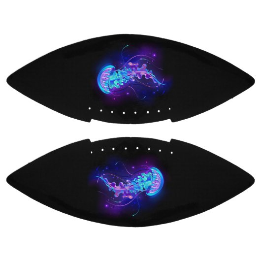 Vibrant Color Glowing Jellyfish American Football (Panelen)