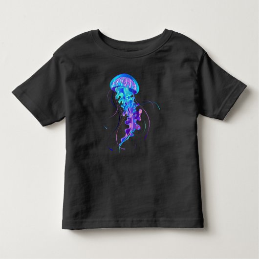 Vibrant Color Glowing Jellyfish Kinder Shirts (Voorkant)