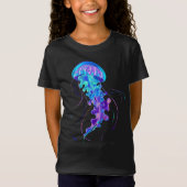 Vibrant Color Glowing Jellyfish T-shirt (Voorkant)