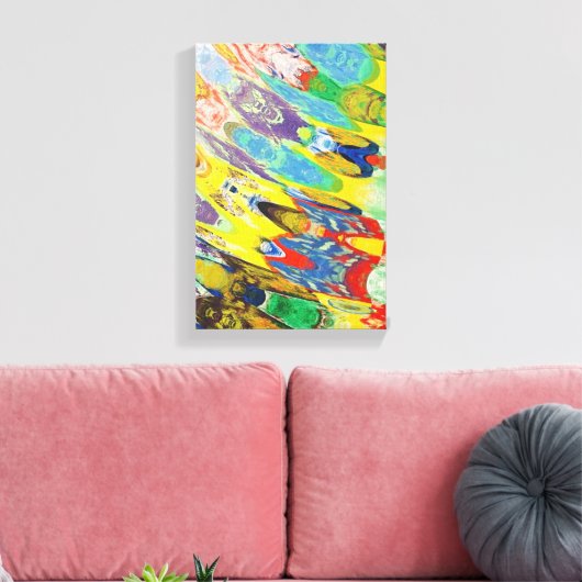 Vibrant Color Wave Canvas Afdruk (Insitu (Woonkamer))