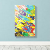 Vibrant Color Wave Canvas Afdruk (Insitu (Houten vloer))