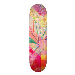 Vibrant Colorful Funky Abstract Girly Butterfly Ch Persoonlijk Skateboard