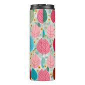 Vibrant Colorful Leaf Seamless Pattern - Modern Fl Thermosbeker (Achterkant)