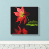 Vibrant Colorful Lily Pond Wrapped Canvas (Insitu (Houten vloer))