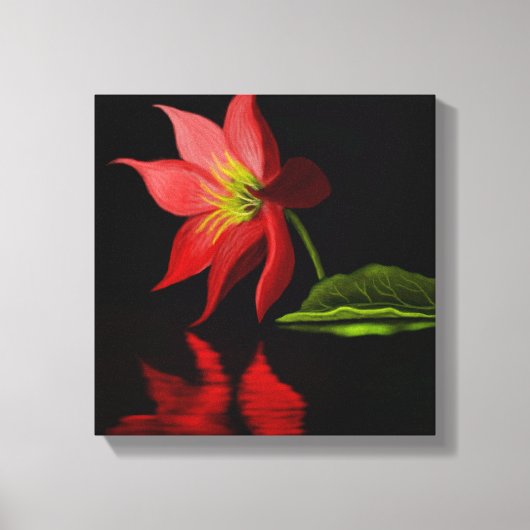 Vibrant Colorful Lily Pond Wrapped Canvas Afdruk (Voorkant)
