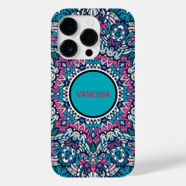 Vibrant Colorful Mandala Pattern Boho Hippie Print Case-Mate iPhone 14 Pro Hoesje
