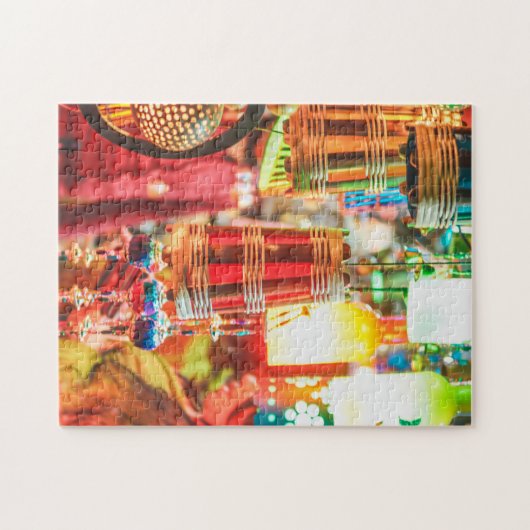 Vibrant Colorful Oriental Lantern Legpuzzel (Horizontaal)