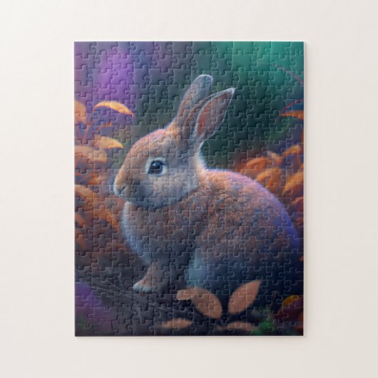 Vibrant Colorful Rabbit Puzzle Legpuzzel (Verticaal)