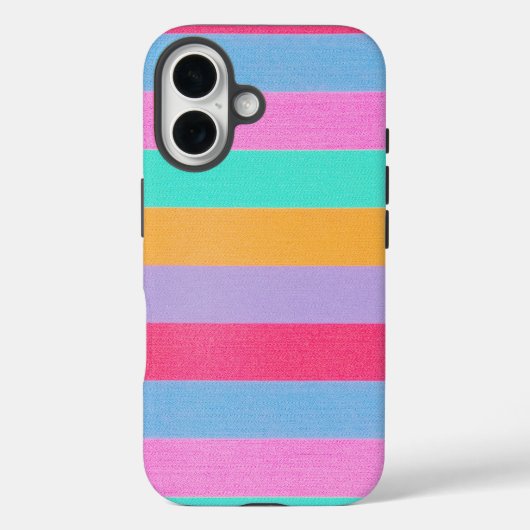 Vibrant Colorful Retro Stripes Case-Mate iPhone Case (Achterkant)