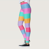 Vibrant Colorful Retro Stripes Leggings (Links)