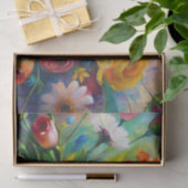 Vibrant Colorful Spring Flowers Decoupage Tissuepapier (Geschenk)