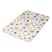 Vibrant Colorful Star Pattern Badmat (Gekanteld)