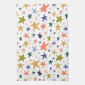 Vibrant Colorful Star Pattern  Theedoek (Verticaal)