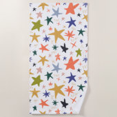 Vibrant Colorful Star Pattern With Cozy Strandlaken (Voorkant)