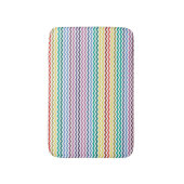 Vibrant Colorful Zig Zag Design - Bath Mat (Voorkant Verticaal)