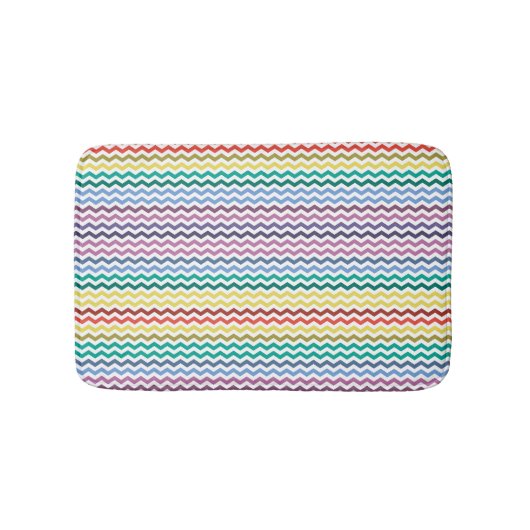 Vibrant Colorful Zig Zag Design - Bath Mat (Voorkant)