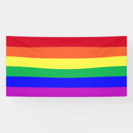 Vibrant Colors Gay Pride Flag Rainbow Stripe Party Spandoek