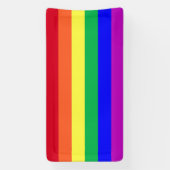 Vibrant Colors Gay Pride Rainbow Flag LGBTQ Ally Spandoek (Verticaal)