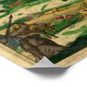 Vibrant Colors Oude Wereldkaart Poster (Hoek)