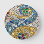 Vibrant Colour Mosaic Artistic  Ronde Klok (Voorkant)
