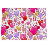 Vibrant Confetti Hearts  Groot Cadeauzakje (Voorkant)