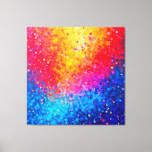 Vibrant Confetti Starburst Art Canvas Afdruk (Voorkant)
