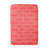 Vibrant Coral Red Monochromatic Geometric Badmat (Voorkant Verticaal)