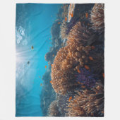 Vibrant Coral Reef Fleece Blanket (Voorkant)