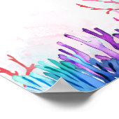 Vibrant Coral Reef Vrijgezellenfeest Poster (Hoek)