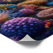 Vibrant Coral Reef with Vivid Clownfish Poster (Hoek)