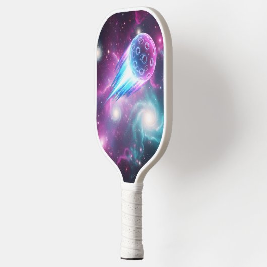 Vibrant Cosmic Galaxy Nebula Glowing Pickleball Paddle (Links)