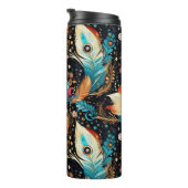 Vibrant Cosmic Rocket Adventure Thermosbeker (Geroteerd rechts)