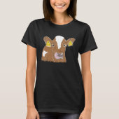 Vibrant Cow Illustration T-shirt (Voorkant)