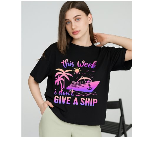Vibrant Cruise Ship "This Week I Don't give a ship Tri-Blend Shirt