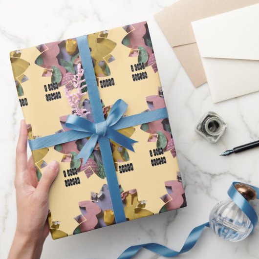 Vibrant Cut Bunny & Easter Eggs  Wrapping Paper Cadeaupapier (Geschenken)