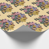 Vibrant Cut Bunny & Easter Eggs Wrapping Paper Cadeaupapier (Hoek)