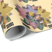 Vibrant Cut Bunny & Easter Eggs  Wrapping Paper Cadeaupapier (Rol Hoek)