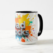 Vibrant Dad Rocks Splash Coffee Mug | Customizable Mok (Voorkant rechts)