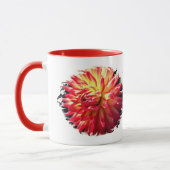 Vibrant Dahlia Flower Personalized Mok (Links)