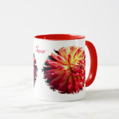 Vibrant Dahlia Flower Personalized Mok (Voorkant rechts)