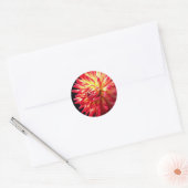 Vibrant Dahlia Flower Ronde Sticker (Envelop)