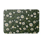 Vibrant Daisy Pattern with Lush Green Accents Badmat (Voorkant)