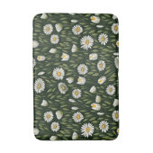 Vibrant Daisy Pattern with Lush Green Accents Badmat (Voorkant Verticaal)