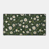 Vibrant Daisy Pattern with Lush Green Accents Bureaumat (Voorkant)
