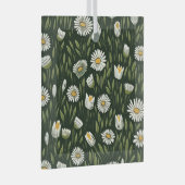 Vibrant Daisy Pattern with Lush Green Accents Glas Ornament (Voorkant Rechts)