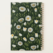 Vibrant Daisy Pattern with Lush Green Accents Planner (Achterkant)